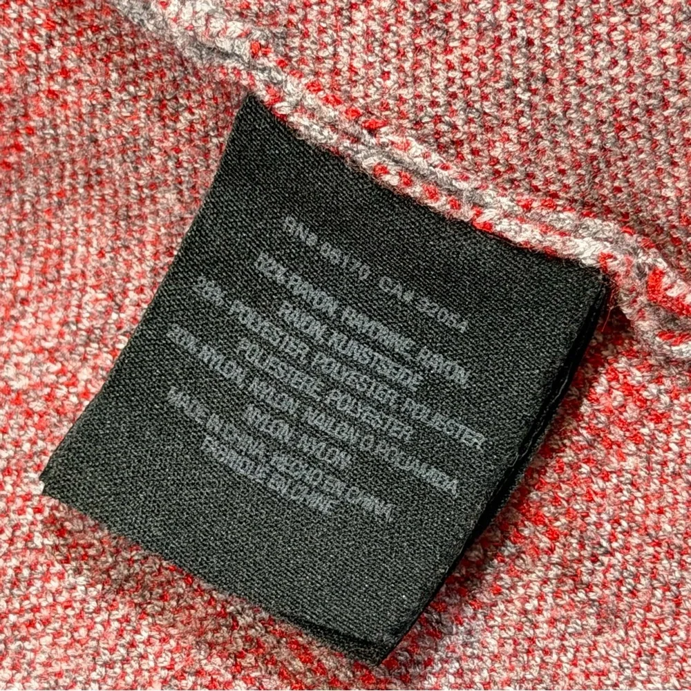 Anthropologie Moth Gray Red Plaid Collared Sweater Jacket - Picture 11 of 16